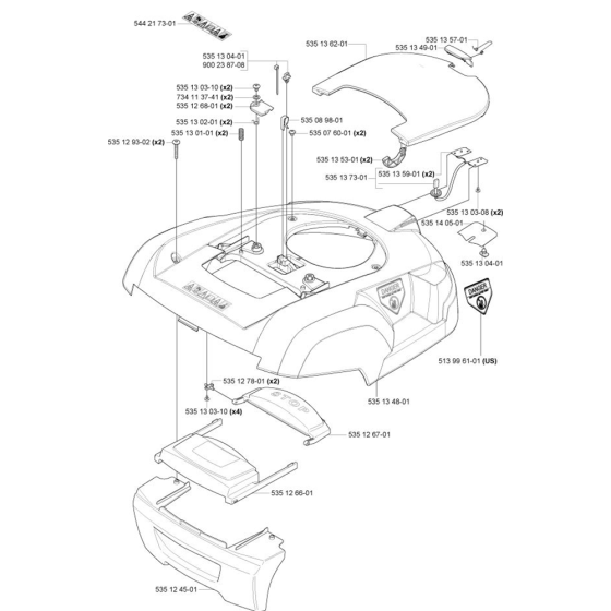 Cover Assembly for Husqvarna Automower G2 (2003-2006)