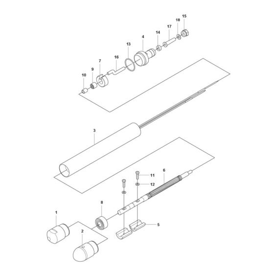 Vibrator Assembly for Husqvarna AX 36 Poker