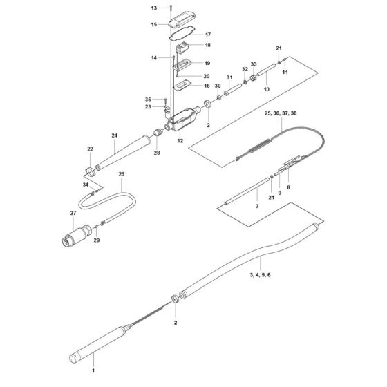 Complete Assembly for Husqvarna AX 56 Poker