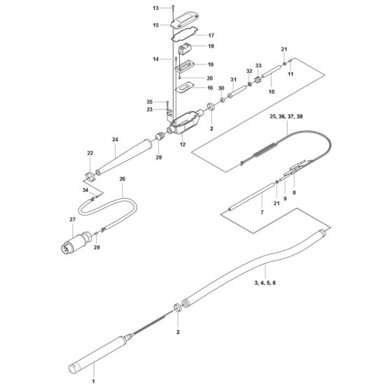 Complete Assembly for Husqvarna AX 65 Poker