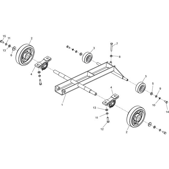 Axle Assembly for Altrad Belle Ranger 450 Floor Saw