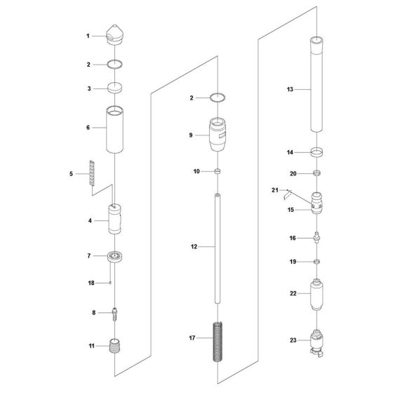 Complete Assembly for Husqvarna AY 107 Poker