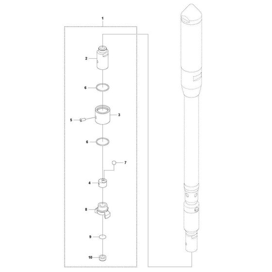 Quick Coupling Assembly for Husqvarna AY Series Poker