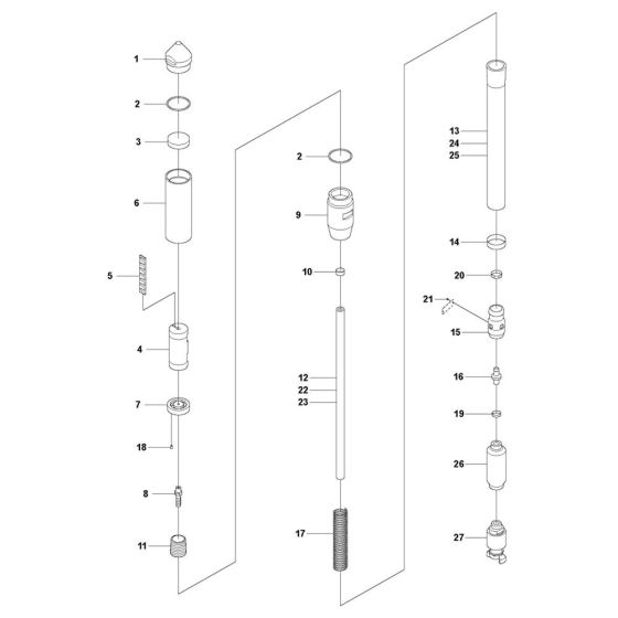 Complete Assembly for Husqvarna AY 77 Poker