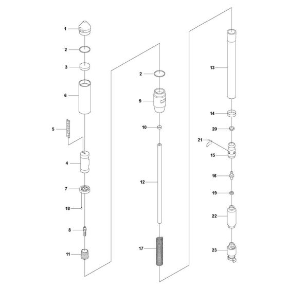 Complete Assembly for Husqvarna AY 87 Poker