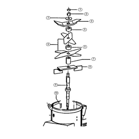 Blade Set -1 Assembly for Stihl/ Viking AZ 4000 S Petrol Shredder