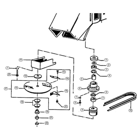 Blade Set 2 - Assembly for Stihl/ Viking AZ 4000 S Petrol Shredder