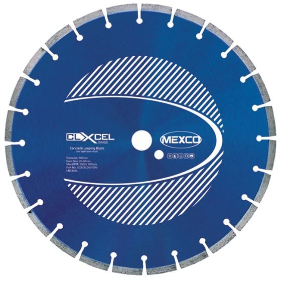 Mexco 350mm Concrete Looping Blade 10mm Diamond Blade Width XCEL Grade