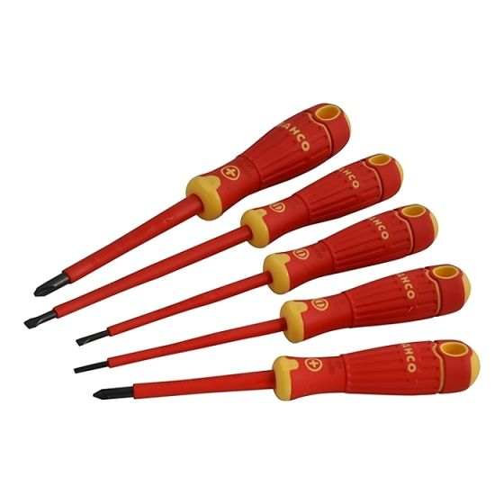 BAHCOFIT Insulated Scewdriver Set of 5 Slotted / Phillips by Bahco - B220.005