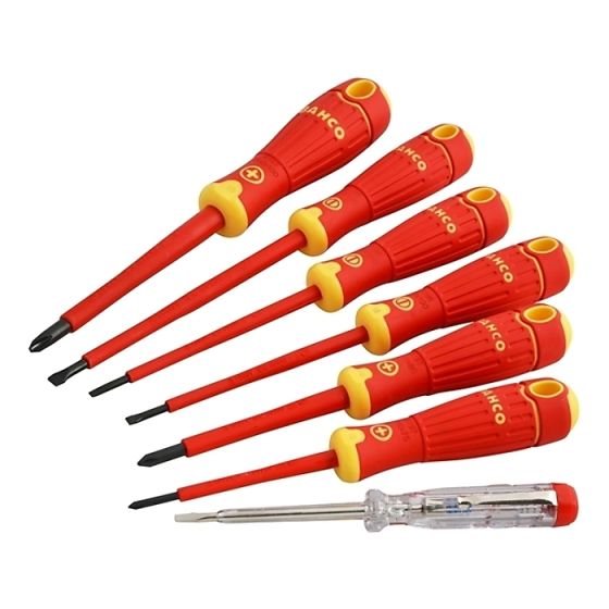 BAHCOFIT Insulated Screwdriver Set of 7 Slotted / Phillips by Bahco - B220.027