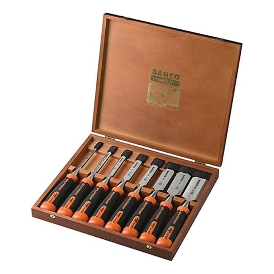 434-S8 B/E Chisel Set of 8: 6,10,12,16,18,25,32 & 38mm by Bahco - 434-S8-EUR