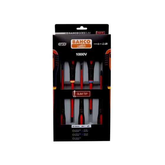 SLIM ERGO Insulated Screwdriver SL/PZ Set 5 Piece