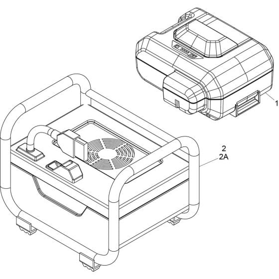 Battery & Charger for Belle PCX 13/40E+ Forward Plate Compactor