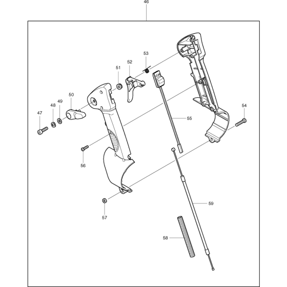 Throttle Assembly for Makita BBX7600 Leaf Blower