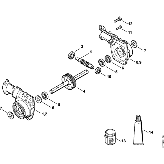 BF-KM Gear head Type 2 for Stihl KombiTool