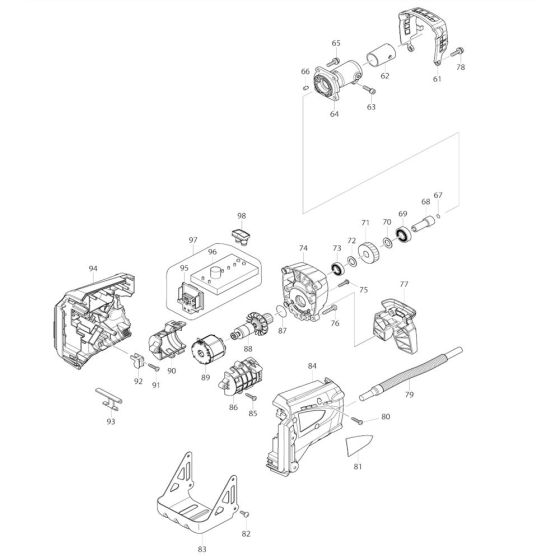 Housing, Motor Assembly for Makita BC300LD Brushcutter