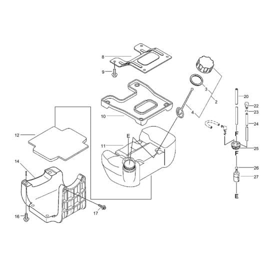 Fuel Tank for ECHO BCLS-510ES Brushcutter