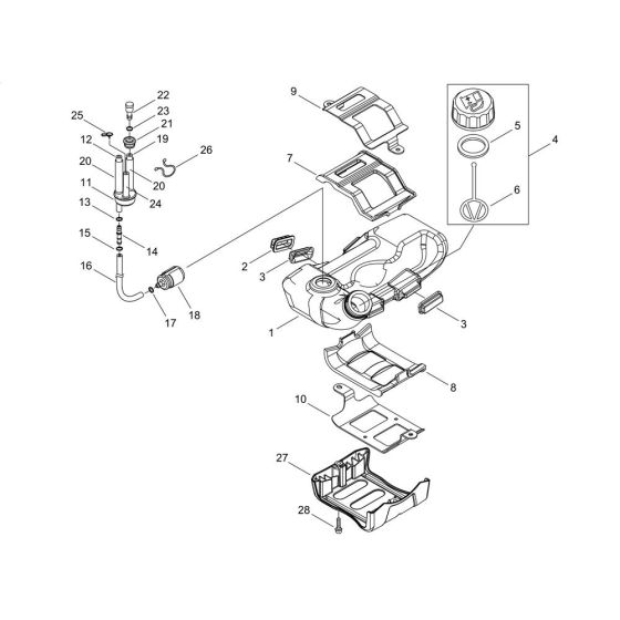 Fuel Tank for ECHO BCLS-520ES Brushcutter