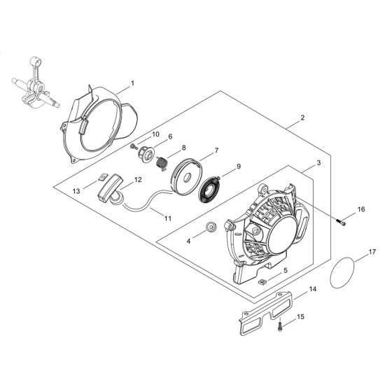 Recoil Starter, Pully for ECHO BCLS-520ES Brushcutter