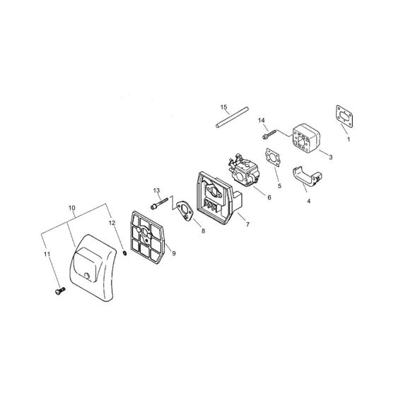 Air Cleaner, Carburettor for ECHO BCLS-580 Brushcutter