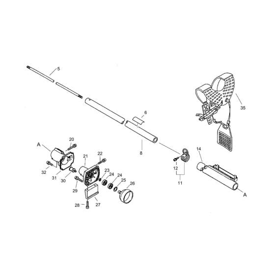 Pipe, Harness for ECHO BCLS-580 Brushcutter