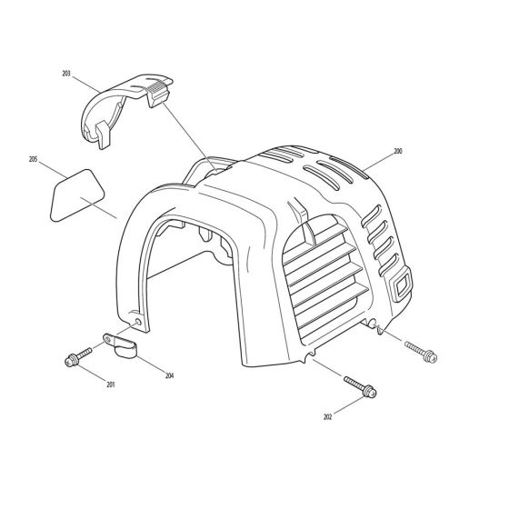 Cover Assembly for Makita BCX2500 Brushcutter