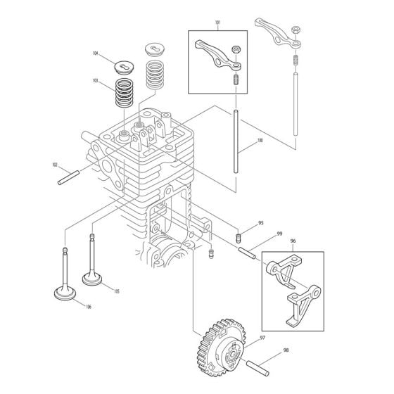 Cam Gear Assembly for Makita BCX2500 Brushcutter