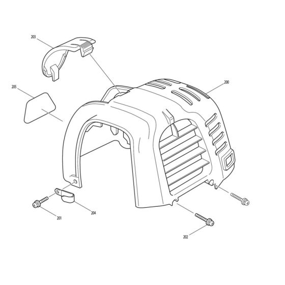 Cover Assembly for Makita BCX2510 Brushcutter