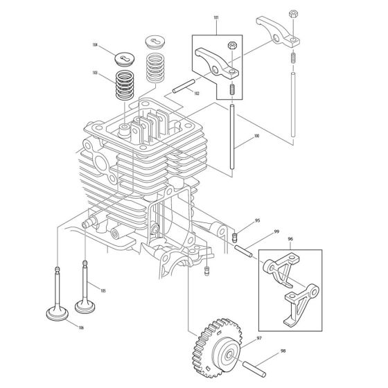 Cam Gear Assembly for Makita BCX3400 Brushcutter