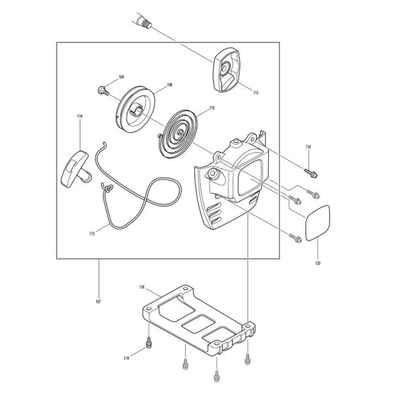 Starter Assembly for Makita BCX3400 Brushcutter