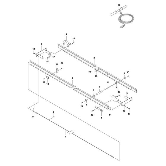 Frame Assembly for Husqvarna BD 52 Screed