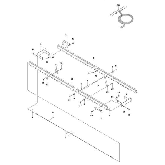 Frame Assembly for Husqvarna BD 62 Screed