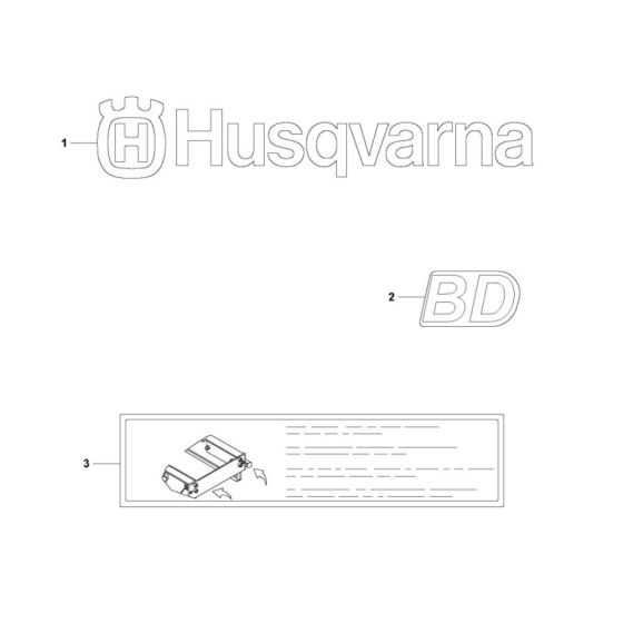 Decals for Husqvarna BD Series Screed