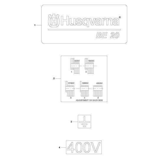 Decals for Husqvarna BE 20 Screed