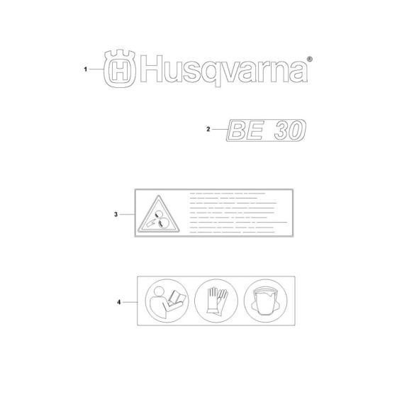 Decals for Husqvarna BE 30 Screed