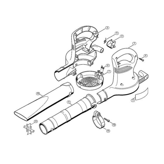 Housing Assembly  for Stihl/ Viking BE 600 PLUS Electric Blower