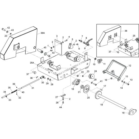 Bedplate Assembly for Altrad Belle CompactX Floor Saw