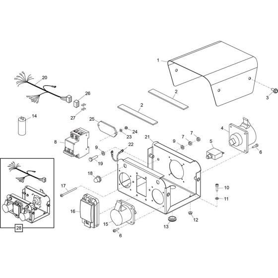 Control Box (GPX 3400 CTE, GPX 5000 CTE & GPX 5000W CTE) Assembly for Belle GPX Range Generators