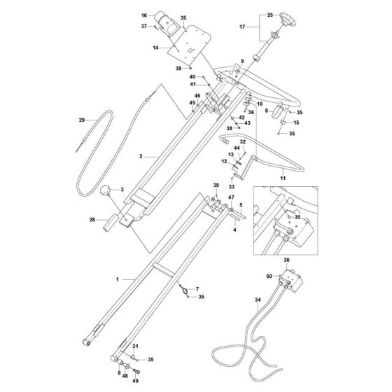 Handle Assembly for Husqvarna BG Combi Trowel