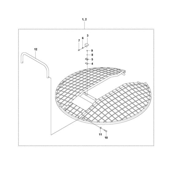 Protective Frame Assembly for Husqvarna BG Combi Trowel