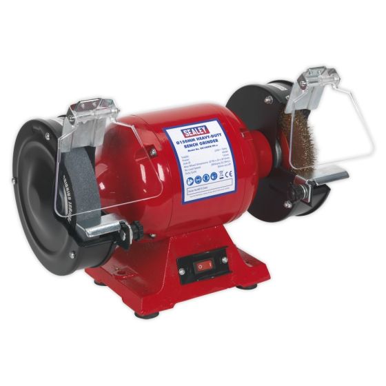 Bench Grinder Dia.150mm with Wire Wheel 450W/230V Heavy-Duty Sealey Part No. BG150XW/99