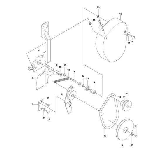 Pulley Assembly for Husqvarna BG 245 Trowel