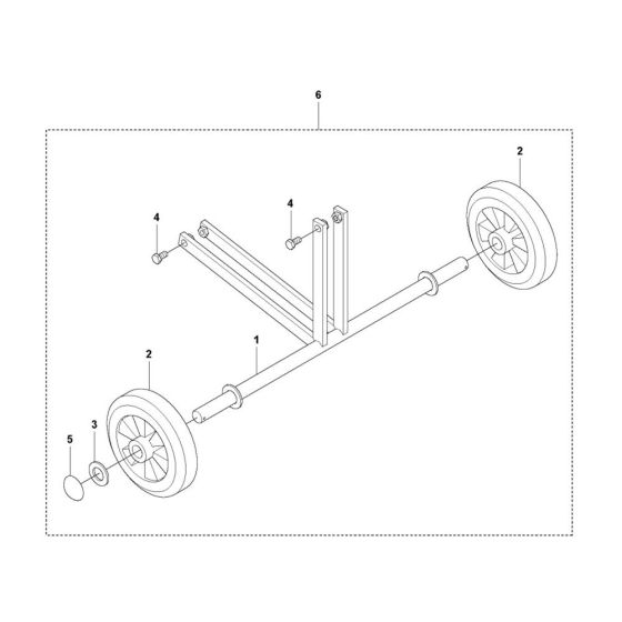 Transport Device Assembly for Husqvarna BG 245 Trowel