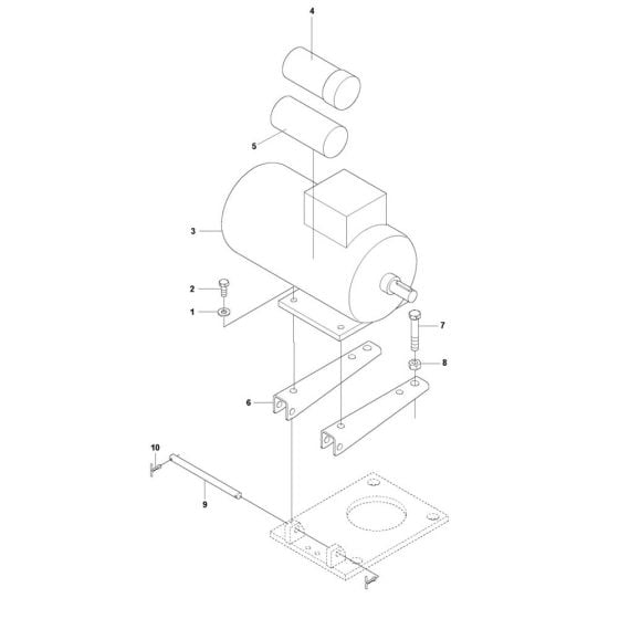 Motor Assembly for Husqvarna BG 245 E Trowel