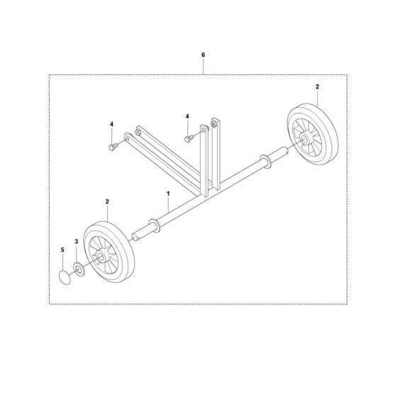 Transport Device Assembly for Husqvarna BG 245 E Trowel