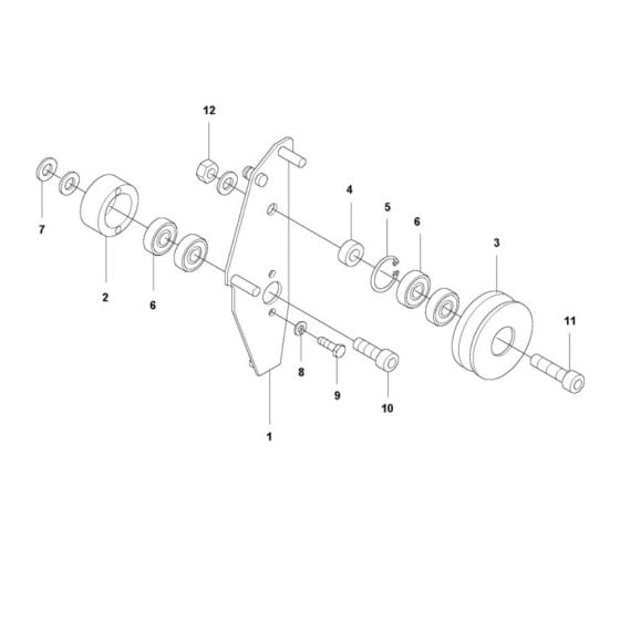 Clutch Assembly for Husqvarna BG 375 H5, BG 375 H6 Trowel