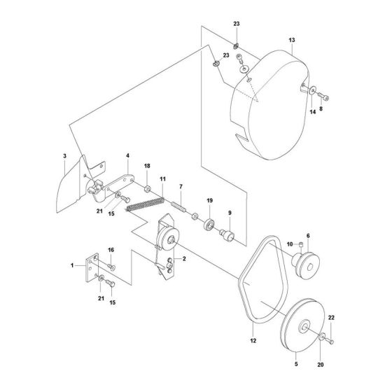 Pulley Assembly for Husqvarna BG 475 Trowel