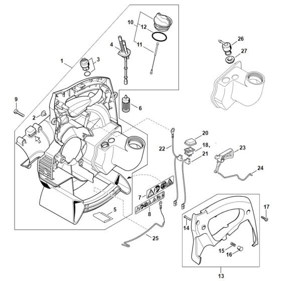 Fan Housing, Inside for Stihl BG 55 Leaf Blower