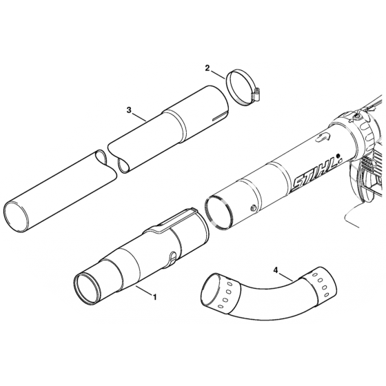 Gutter Cleaning Assembly for Stihl BG56 Blower