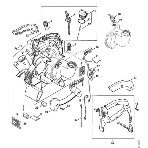 Fan Housing, Inside for Stihl BG 85 Leaf Blower